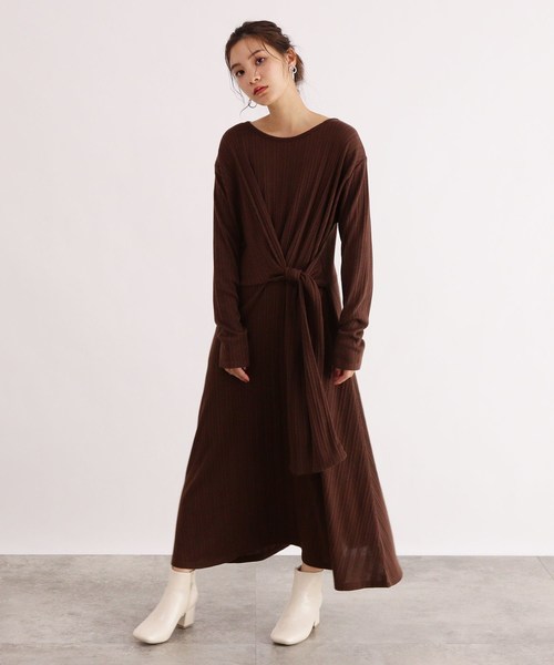 Ozoc オゾック の 洗える ねじれロングワンピース ワンピース Wear