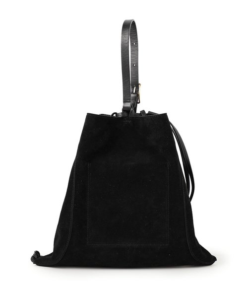 MARROW（マロウ）の「【MARROW(マロ―)】《STUDIOUS別注・スタイリスト百々千晴氏コラボ》ミディアムスウェードピローバッグ（トートバッグ・レディース・ブラック/カーキ/ブラウン・SMALL）」の5枚目の写真