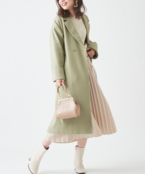 natural couture(ナチュラルクチュール)の「多釦デザインプリーツスカート(スカート・レディース・パープル/ブラウン/アイボリー/その他/ミント・FREE)」の6枚目の写真