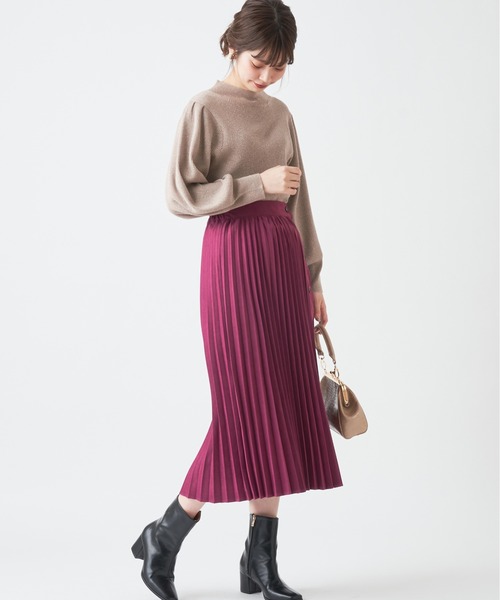 natural couture(ナチュラルクチュール)の「多釦デザインプリーツスカート(スカート・レディース・パープル/ブラウン/アイボリー/その他/ミント・FREE)」の20枚目の写真