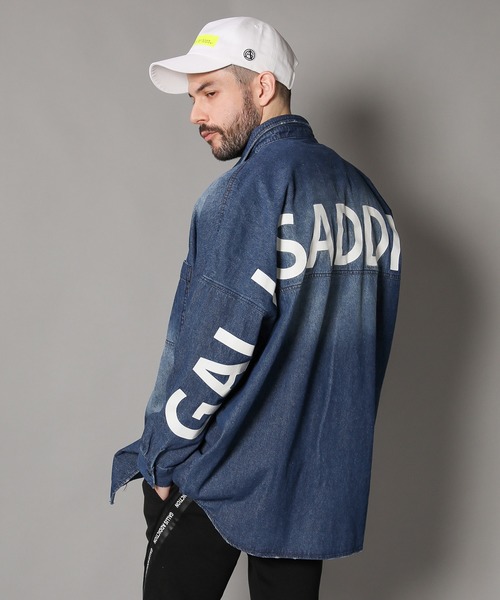 GALLIS ADDICTION（ガリスアディクション）の「GAデニムショルダーロゴモンスターシャツ（シャツ/ブラウス・メンズ・インディゴブルー/ケミカルウォッシュ・FREE）」の6枚目の写真