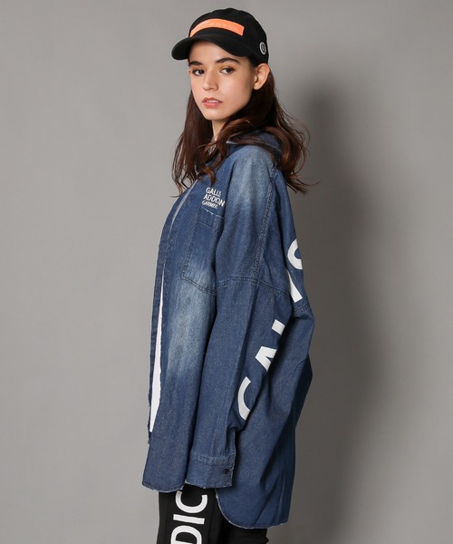 GALLIS ADDICTION（ガリスアディクション）の「GAデニムショルダーロゴモンスターシャツ（シャツ/ブラウス・メンズ・インディゴブルー/ケミカルウォッシュ・FREE）」の9枚目の写真