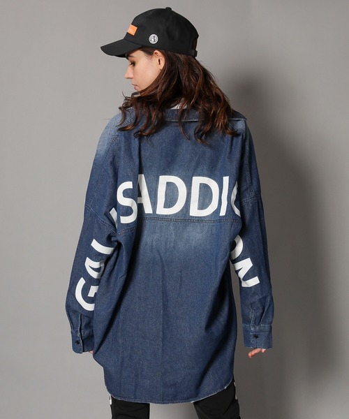 GALLIS ADDICTION（ガリスアディクション）の「GAデニムショルダーロゴモンスターシャツ（シャツ/ブラウス・メンズ・インディゴブルー/ケミカルウォッシュ・FREE）」の10枚目の写真