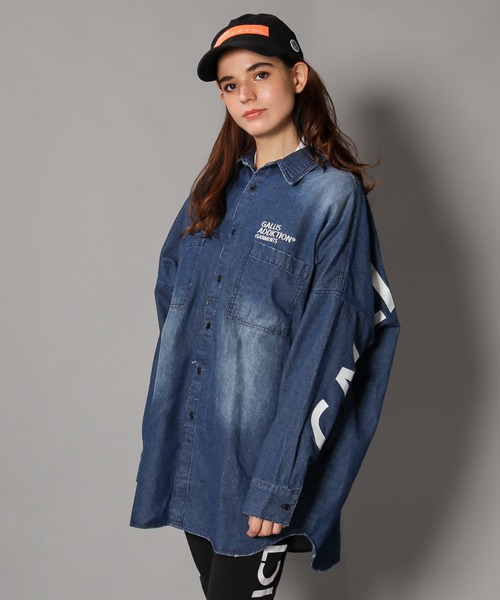 GALLIS ADDICTION（ガリスアディクション）の「GAデニムショルダーロゴモンスターシャツ（シャツ/ブラウス・メンズ・インディゴブルー/ケミカルウォッシュ・FREE）」の12枚目の写真