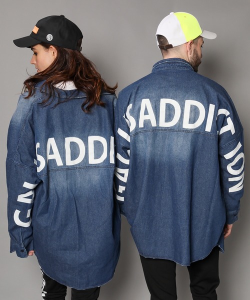 GALLIS ADDICTION（ガリスアディクション）の「GAデニムショルダーロゴモンスターシャツ（シャツ/ブラウス・メンズ・インディゴブルー/ケミカルウォッシュ・FREE）」の15枚目の写真