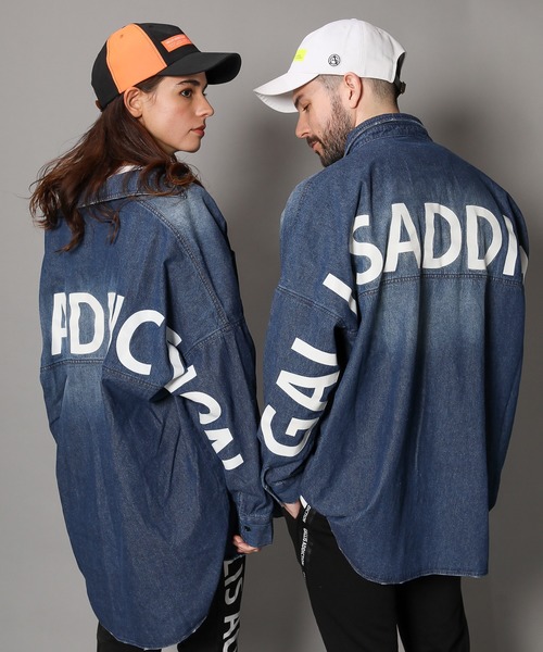 GALLIS ADDICTION（ガリスアディクション）の「GAデニムショルダーロゴモンスターシャツ（シャツ/ブラウス・メンズ・インディゴブルー/ケミカルウォッシュ・FREE）」の16枚目の写真