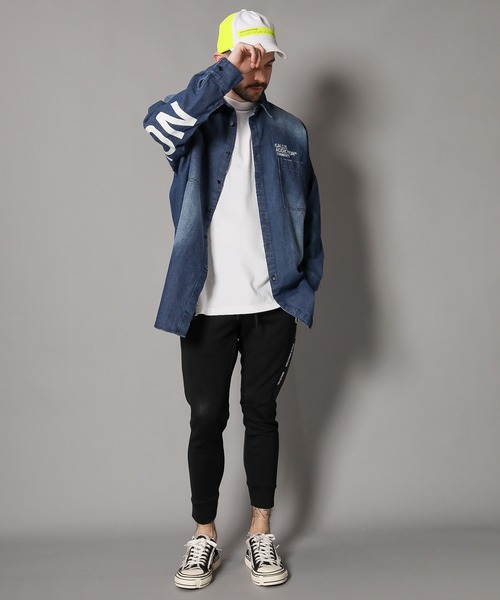 GALLIS ADDICTION（ガリスアディクション）の「GAデニムショルダーロゴモンスターシャツ（シャツ/ブラウス・メンズ・インディゴブルー/ケミカルウォッシュ・FREE）」の19枚目の写真