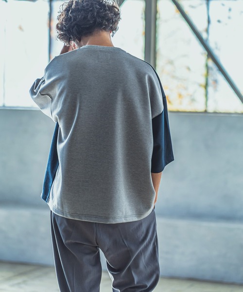 ANGENEHM（アンゲネーム）の「mt6355-Cardboard Knit Switch Big Cut sew カットソー(MADE IN JAPAN)（Tシャツ/カットソー・メンズ・ホワイト/ネイビー・M/L）」の17枚目の写真
