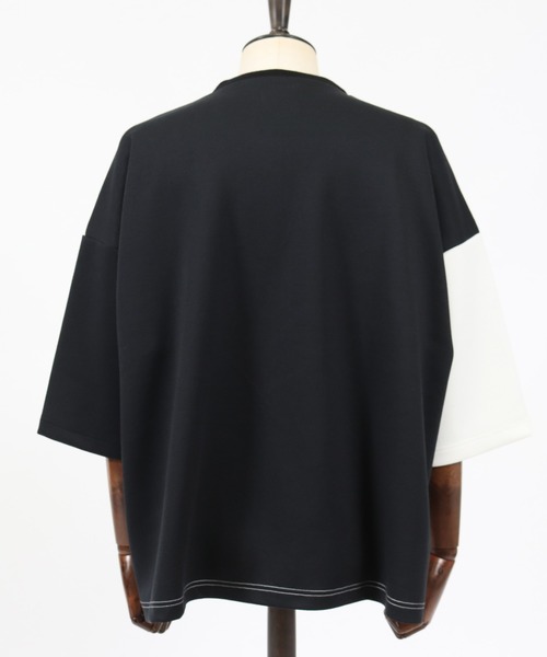 ANGENEHM（アンゲネーム）の「mt6355-Cardboard Knit Switch Big Cut sew カットソー(MADE IN JAPAN)（Tシャツ/カットソー・メンズ・ホワイト/ネイビー・M/L）」の20枚目の写真