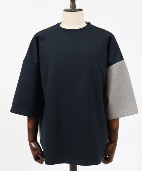 ANGENEHM（アンゲネーム）の「mt6355-Cardboard Knit Switch Big Cut sew カットソー(MADE IN JAPAN)（Tシャツ/カットソー・メンズ・ホワイト/ネイビー・M/L）」の10枚目の写真