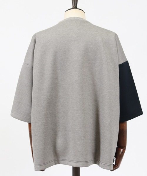 ANGENEHM（アンゲネーム）の「mt6355-Cardboard Knit Switch Big Cut sew カットソー(MADE IN JAPAN)（Tシャツ/カットソー・メンズ・ホワイト/ネイビー・M/L）」の9枚目の写真