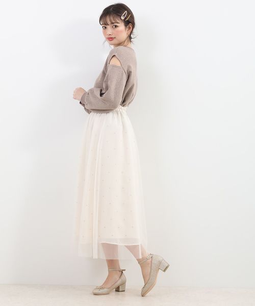 MAJESTIC LEGON（マジェスティックレゴン）の「デザインラメスウェット（スウェット・レディース・ベージュ/ピンク/ミント/モカ・MEDIUM）」の14枚目の写真