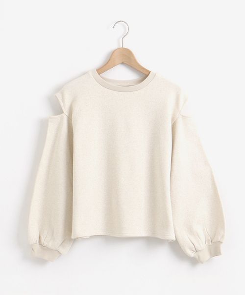 MAJESTIC LEGON（マジェスティックレゴン）の「デザインラメスウェット（スウェット・レディース・ベージュ/ピンク/ミント/モカ・MEDIUM）」の10枚目の写真