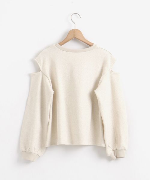 MAJESTIC LEGON（マジェスティックレゴン）の「デザインラメスウェット（スウェット・レディース・ベージュ/ピンク/ミント/モカ・MEDIUM）」の9枚目の写真