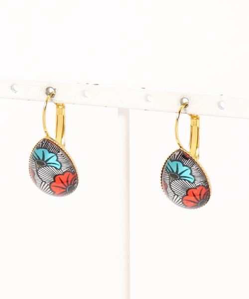 チャイハネ（チャイハネ）の「【チャイハネ】アフリカン柄ガラスドロップピアス（ピアス（両耳用）・レディース・その他1/その他2/その他3/その他4/その他5/その他7/その他8/その他6・FREE）」の10枚目の写真