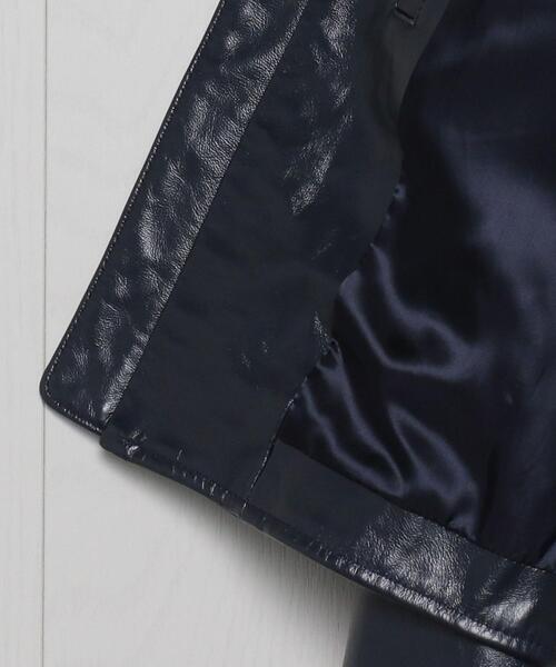 BEAUTY&YOUTH UNITED ARROWS(ビューティーアンドユースユナイテッドアローズ)の「<MM6 Maison Martin Margiela>LEATHER 2WAY ZIP RIDERS JACKET/ライダースジャケット. о(ライダースジャケット・レディース・ネイビー・46/40)」の3枚目の写真