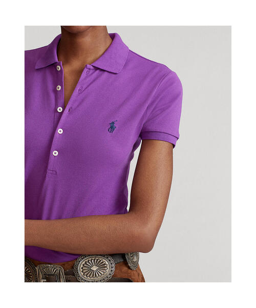POLO RALPH LAUREN(ポロ ラルフ ローレン)の「スリム フィット ストレッチ ポロシャツ(ポロシャツ・レディース・パープル・X-LARGE/X-SMALL/LARGE/MEDIUM/SMALL)」の9枚目の写真
