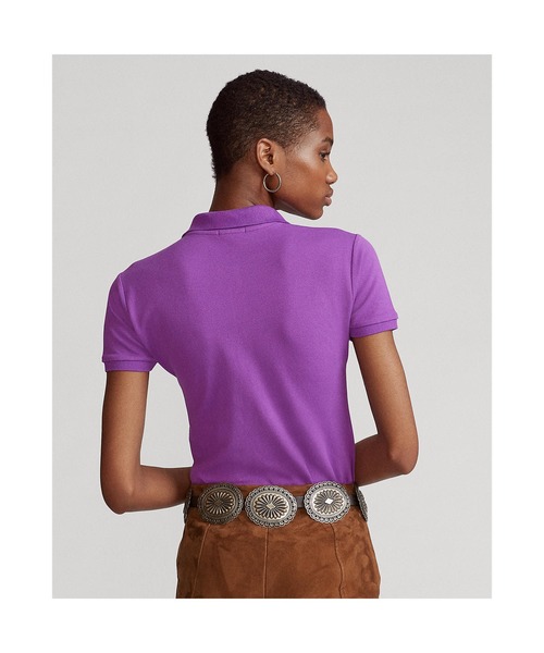POLO RALPH LAUREN(ポロ ラルフ ローレン)の「スリム フィット ストレッチ ポロシャツ(ポロシャツ・レディース・パープル・X-LARGE/X-SMALL/LARGE/MEDIUM/SMALL)」の3枚目の写真