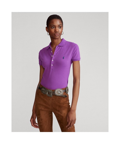 POLO RALPH LAUREN(ポロ ラルフ ローレン)の「スリム フィット ストレッチ ポロシャツ(ポロシャツ・レディース・パープル・X-LARGE/X-SMALL/LARGE/MEDIUM/SMALL)」の6枚目の写真