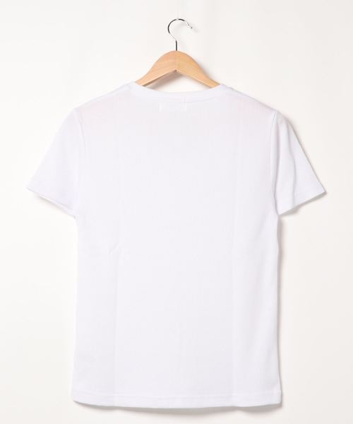 B.I.D.(ビーアイディー)の「サーマル半袖VネックTシャツ(Tシャツ/カットソー・レディース・ホワイト/ブラック/ネイビー/グレー/カーキ/サックスブルー/ピンク・MEDIUM/X-LARGE/LARGE)」の8枚目の写真
