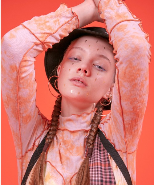 Candy Stripper（キャンディストリッパー）の「CANDY SHEER トップス（Tシャツ/カットソー・レディース・レオパード/ゼブラ/オレンジ/ブラック・2）」の5枚目の写真