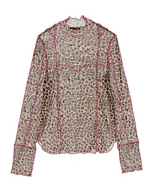 Candy Stripper（キャンディストリッパー）の「CANDY SHEER トップス（Tシャツ/カットソー・レディース・レオパード/ゼブラ/オレンジ/ブラック・2）」の11枚目の写真