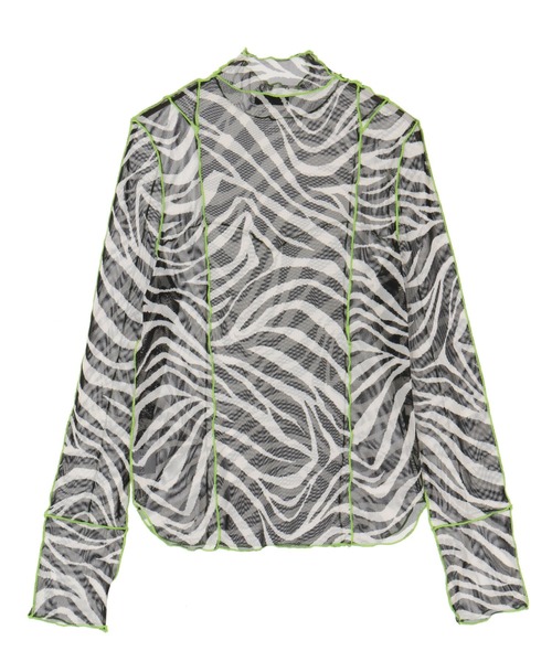 Candy Stripper（キャンディストリッパー）の「CANDY SHEER トップス（Tシャツ/カットソー・レディース・レオパード/ゼブラ/オレンジ/ブラック・2）」の13枚目の写真