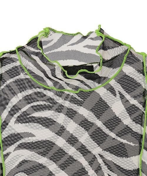 Candy Stripper（キャンディストリッパー）の「CANDY SHEER トップス（Tシャツ/カットソー・レディース・レオパード/ゼブラ/オレンジ/ブラック・2）」の14枚目の写真