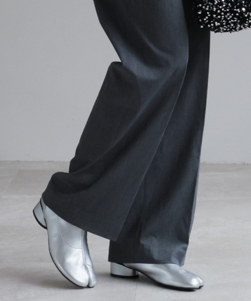 VIVIAN（ヴィヴィアン）の「足袋デザインストレッチショートブーツ タビブーツ（ブーツ・レディース・ブラック/ダークブラウン/アイボリー/シルバー・S/M/L/LL）」の12枚目の写真