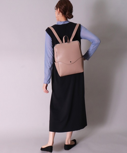 Legato Largo(レガートラルゴ)の「(LF)【Legato Largo】【かるいかばん】リュック(バックパック/リュック・レディース・ブラック/アイボリー/ミント/キャメル/ピンクベージュ/マルーン/グレイッシュベージュ/ダークネイビー/ダークブラウン/ベージュ/ライトベージュ/サンドベージュ/ラベンダー/ブラック系/ベージュ系1/オリーブ系/ベージュ系2・FREE/ONE SIZE)」の20枚目の写真