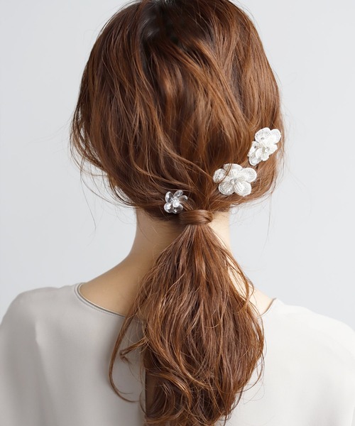 ビーズ刺しゅうフラワーのuピン 3本セット その他ヘアアクセサリー Anemone アネモネ のファッション通販 Zozotown