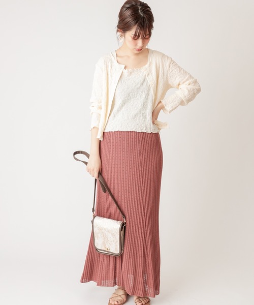 natural couture(ナチュラルクチュール)の「着回しぽこぽこアンサンブル(アンサンブル・レディース・ブラック/イエロー/モカ/アイボリー・FREE)」の5枚目の写真