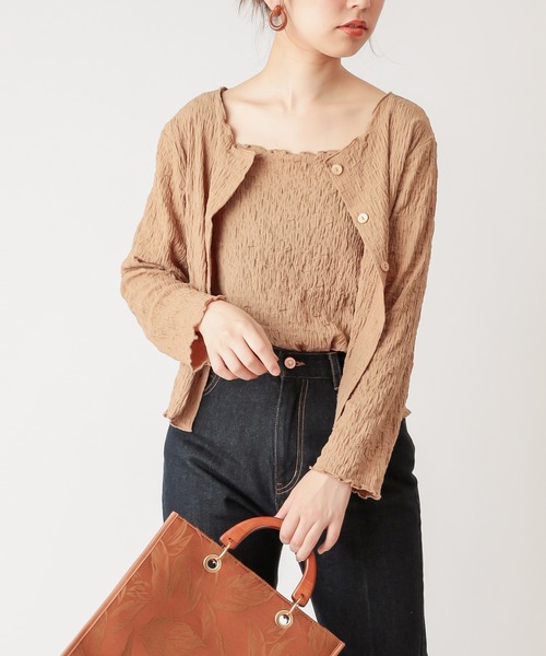 natural couture(ナチュラルクチュール)の「着回しぽこぽこアンサンブル(アンサンブル・レディース・ブラック/イエロー/モカ/アイボリー・FREE)」の14枚目の写真