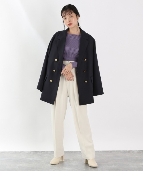 LOWRYS FARM（ローリーズファーム）の「カルゼルーズブレザー　891424（テーラードジャケット・レディース・ネイビー・FREE）」の3枚目の写真