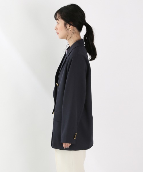 LOWRYS FARM（ローリーズファーム）の「カルゼルーズブレザー　891424（テーラードジャケット・レディース・ネイビー・FREE）」の4枚目の写真