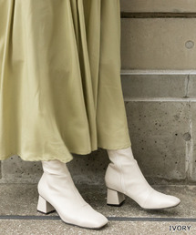 RANDA | ストレスフリー/晴雨兼用ソフトストレッチ WARM スクエアトゥロングブーツ(ブーツ)