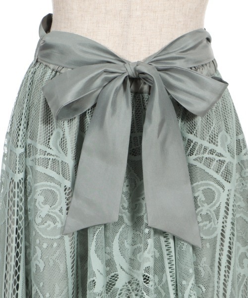 axes femme(アクシーズファム)の「レースサーキュラーミディSK(スカート・レディース・グリーン/サックスブルー/ブラック・MEDIUM)」の20枚目の写真