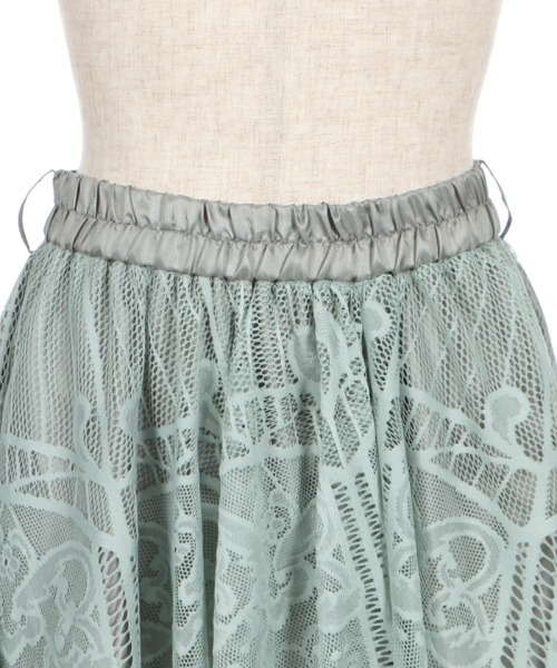 axes femme(アクシーズファム)の「レースサーキュラーミディSK(スカート・レディース・グリーン/サックスブルー/ブラック・MEDIUM)」の13枚目の写真
