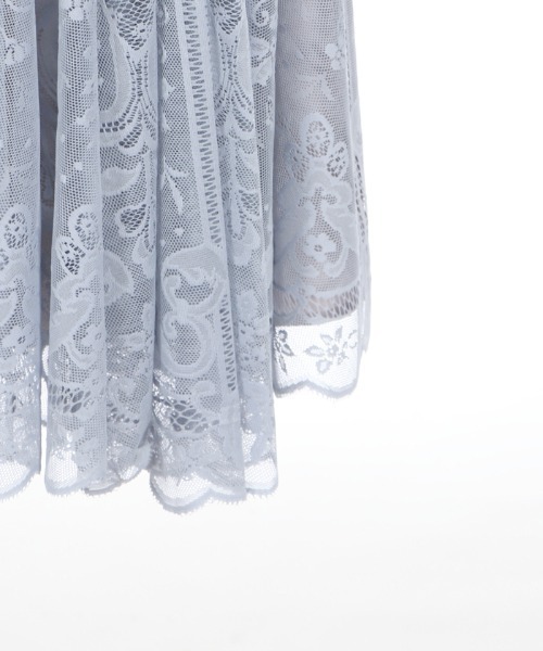 axes femme(アクシーズファム)の「レースサーキュラーミディSK(スカート・レディース・グリーン/サックスブルー/ブラック・MEDIUM)」の6枚目の写真