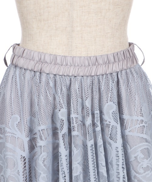 axes femme(アクシーズファム)の「レースサーキュラーミディSK(スカート・レディース・グリーン/サックスブルー/ブラック・MEDIUM)」の10枚目の写真