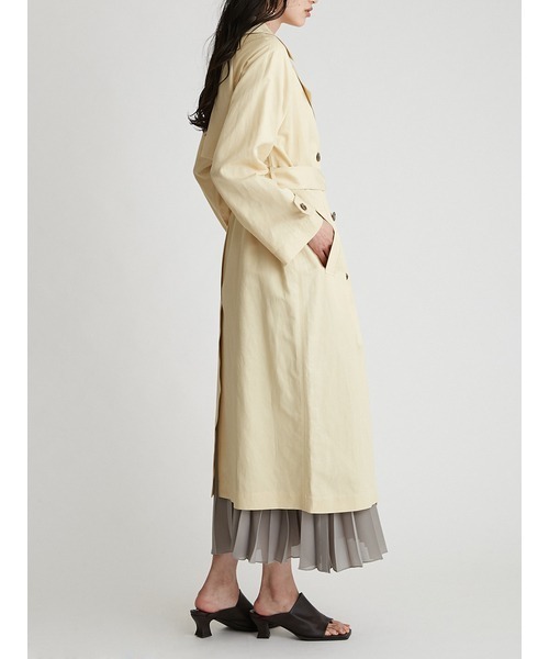 Mila Owen デザイントレンチコート　新品未使用　ミラオーウェン Mila Owen コート アウター 「WEB限定00サイズ」共ベルト付肩章