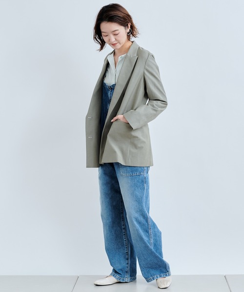 Munich（ミューニック）の「【Munich／ミューニック】double brested jacket（テーラードジャケット・レディース・オフホワイト/カーキ・SMALL）」の4枚目の写真