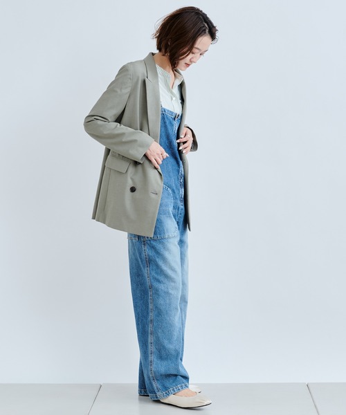 Munich（ミューニック）の「【Munich／ミューニック】double brested jacket（テーラードジャケット・レディース・オフホワイト/カーキ・SMALL）」の5枚目の写真