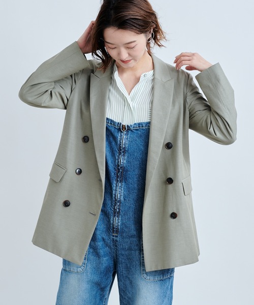 Munich（ミューニック）の「【Munich／ミューニック】double brested jacket（テーラードジャケット・レディース・オフホワイト/カーキ・SMALL）」の9枚目の写真