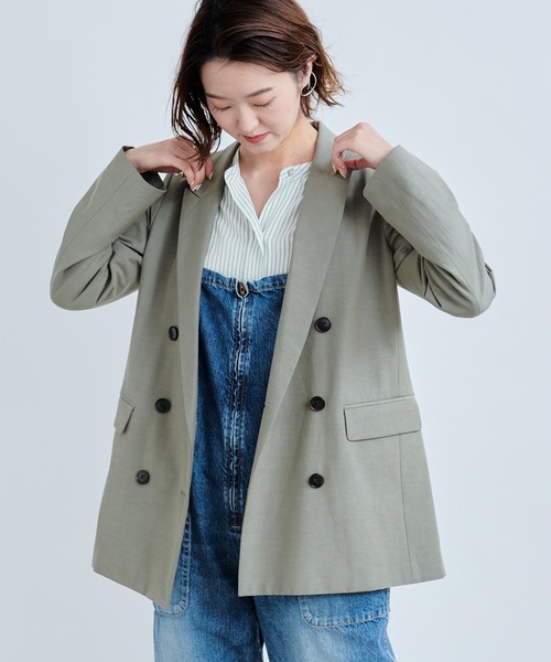 Munich（ミューニック）の「【Munich／ミューニック】double brested jacket（テーラードジャケット・レディース・オフホワイト/カーキ・SMALL）」の10枚目の写真