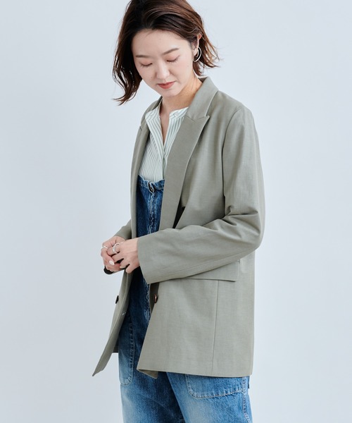 Munich（ミューニック）の「【Munich／ミューニック】double brested jacket（テーラードジャケット・レディース・オフホワイト/カーキ・SMALL）」の12枚目の写真
