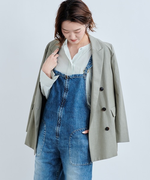 Munich（ミューニック）の「【Munich／ミューニック】double brested jacket（テーラードジャケット・レディース・オフホワイト/カーキ・SMALL）」の14枚目の写真