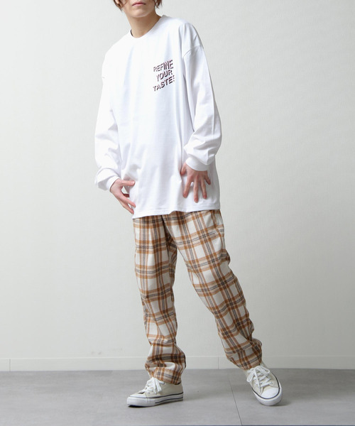 ZIP FIVE(ジップファイブ)の「【ZIP FIVE】バックイラストプリントビッグシルエットロンT 長袖Tシャツ(Tシャツ/カットソー・メンズ・パープル/グリーン/ホワイト・MEDIUM/LARGE)」の6枚目の写真