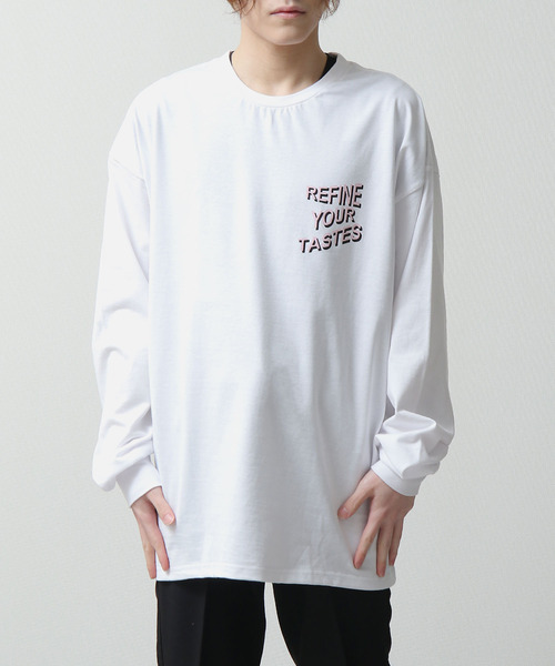 ZIP FIVE(ジップファイブ)の「【ZIP FIVE】バックイラストプリントビッグシルエットロンT 長袖Tシャツ(Tシャツ/カットソー・メンズ・パープル/グリーン/ホワイト・MEDIUM/LARGE)」の17枚目の写真