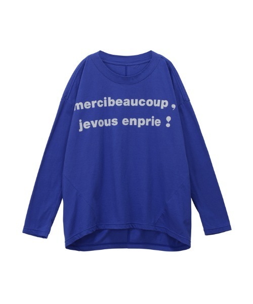 mercibeaucoup,（メルシーボークー）の「メルジュヴティー（Tシャツ/カットソー・レディース・ホワイト/ブラック/ベージュ/ブルー・01）」の4枚目の写真